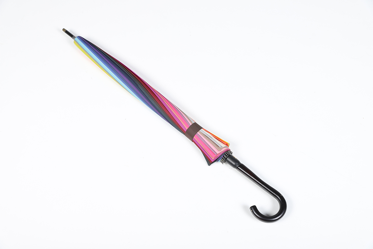 635X24k auto open stick rainbow umbrella